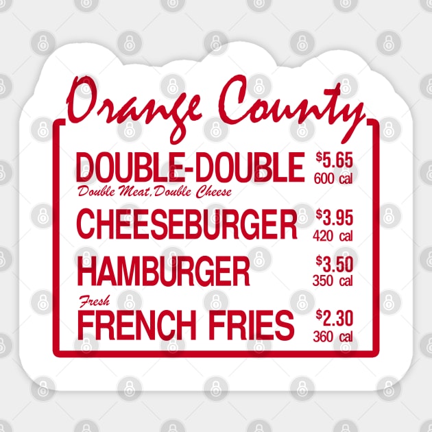 Orange County Burger Sticker by Meat Beat